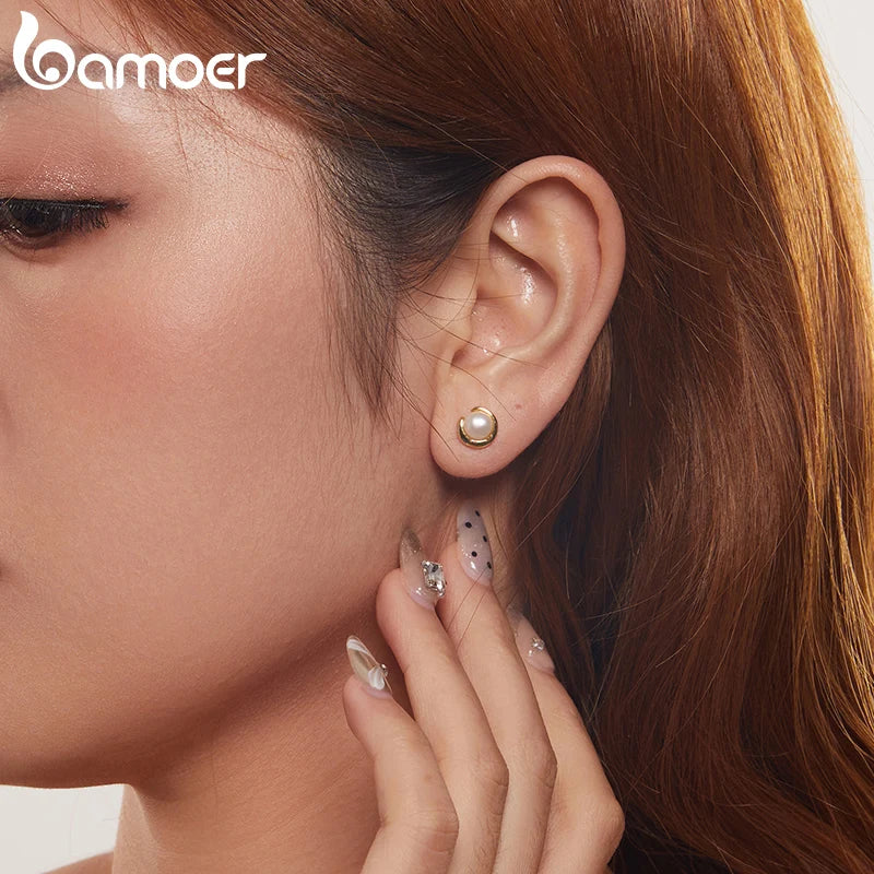 boucle d'oreille perle or 18 carats