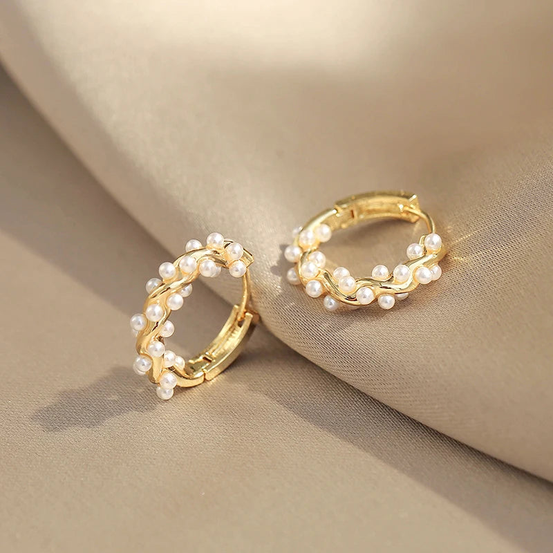 Boucle d'Oreille Créole Perle