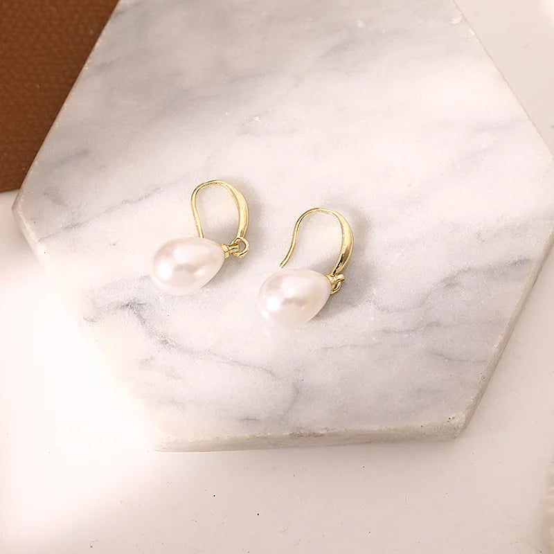 Boucle d'Oreille Perle Goutte d'Eau