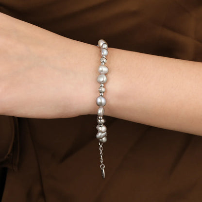 Bracelet Perle Grise
