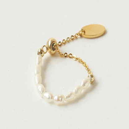 Bague Chaine Perle