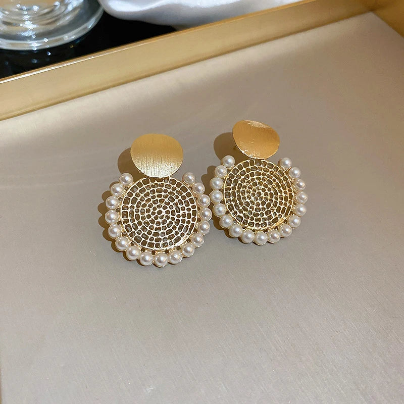 Boucle d'Oreille Noeud Perle