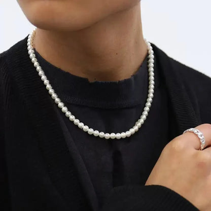 Collier Ras du Cou Perle Homme