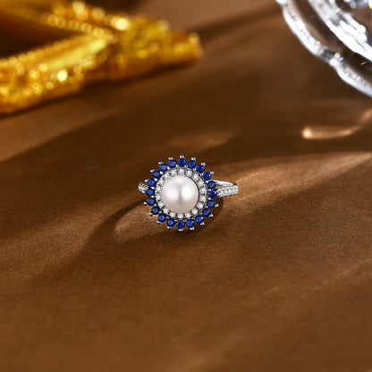 Bague Perle et Saphir