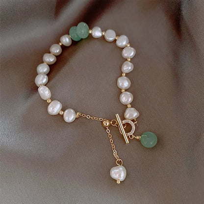 Bracelet Perle Plate Femme