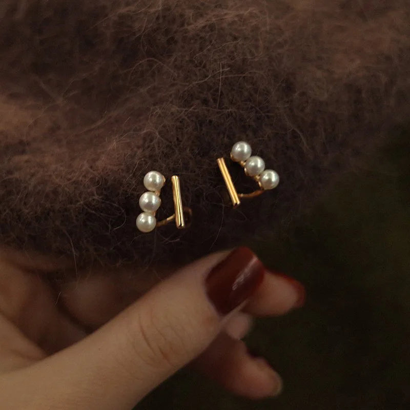 Boucle d'Oreille 3 Perles