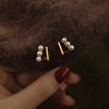Boucle d'Oreille 3 Perles