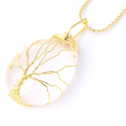 Grand Collier Perle avec Arbre