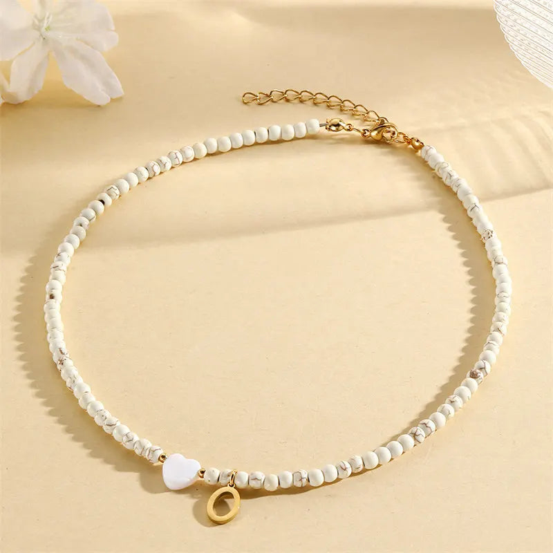 Collier Perle avec Lettre