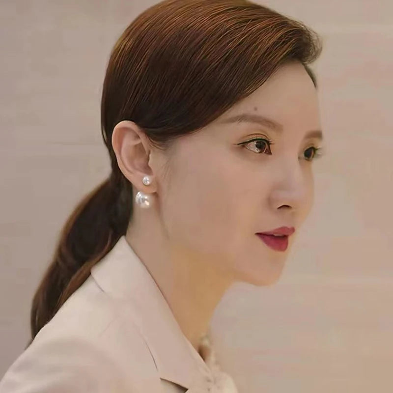 Boucle d'Oreille Fausse Perle de Culture