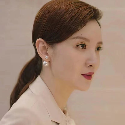 Boucle d'Oreille Fausse Perle de Culture