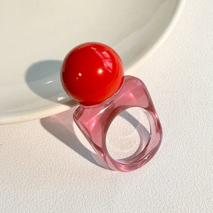 Bague Transparente avec Perle