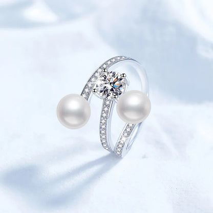 Bague Ouverte Perle