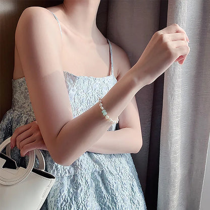Bracelet Perle Plate Femme