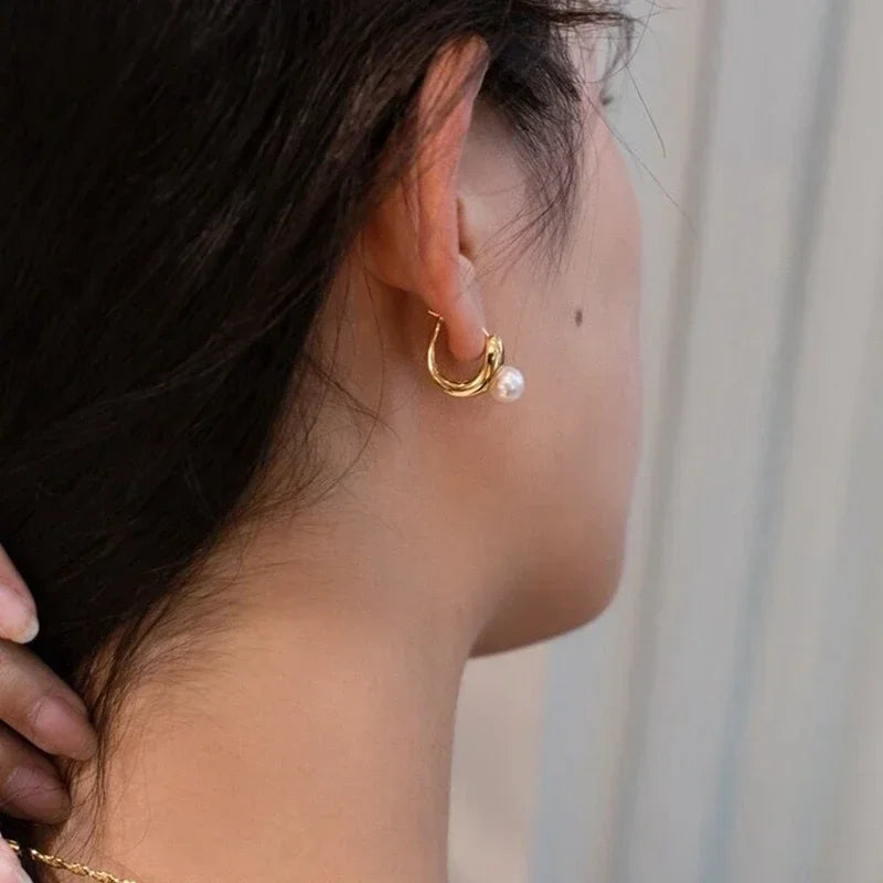 Boucle d'Oreille Perle Véritable