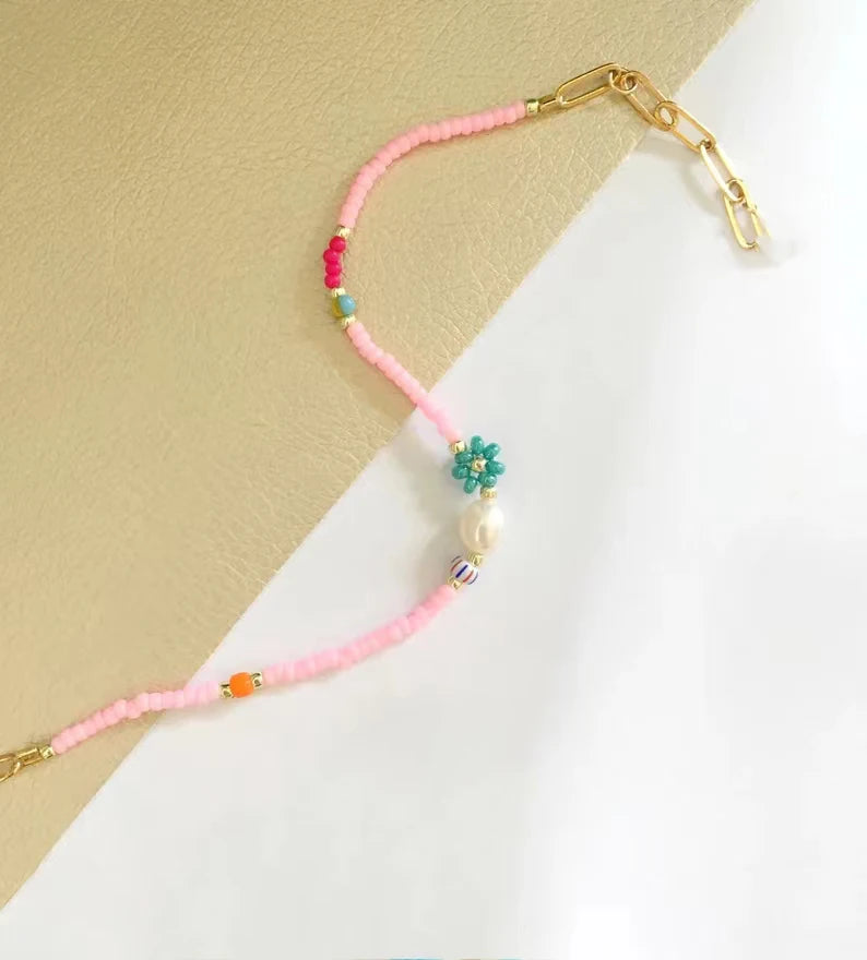 Bracelet Fleurs Perles