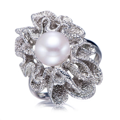 Bague Ancienne avec Perle de Culture