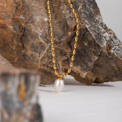Collier Perle Plaqué Or 18K