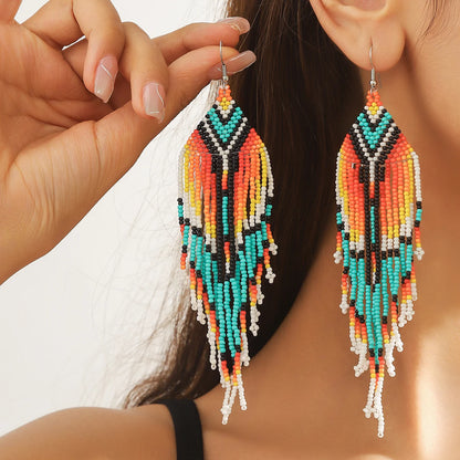 Boucle d'Oreille Tribal Perle