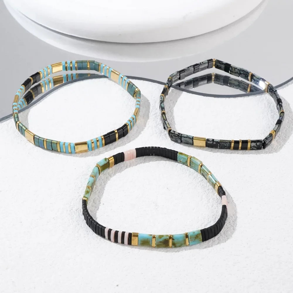 Bracelet Homme Perle Plate