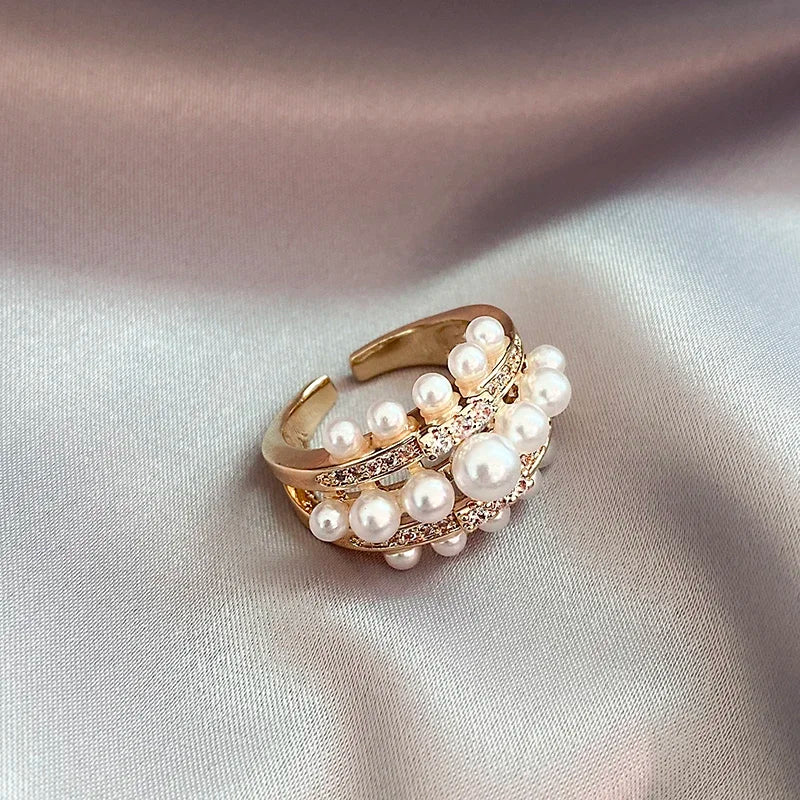Bague Perle 3 Rangs