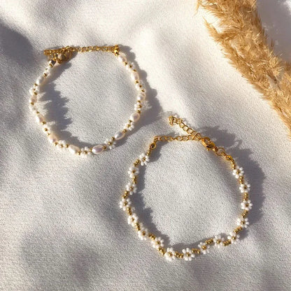 Bracelet Fleurs Perles