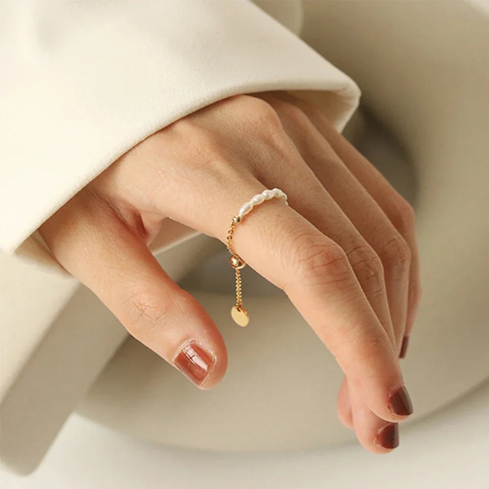 Bague Chaine Perle