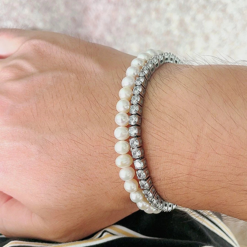 bracelet perle ivoire