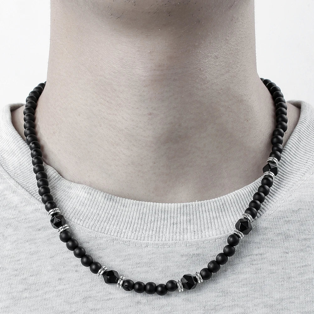 Collier Perle Ras de Cou Homme