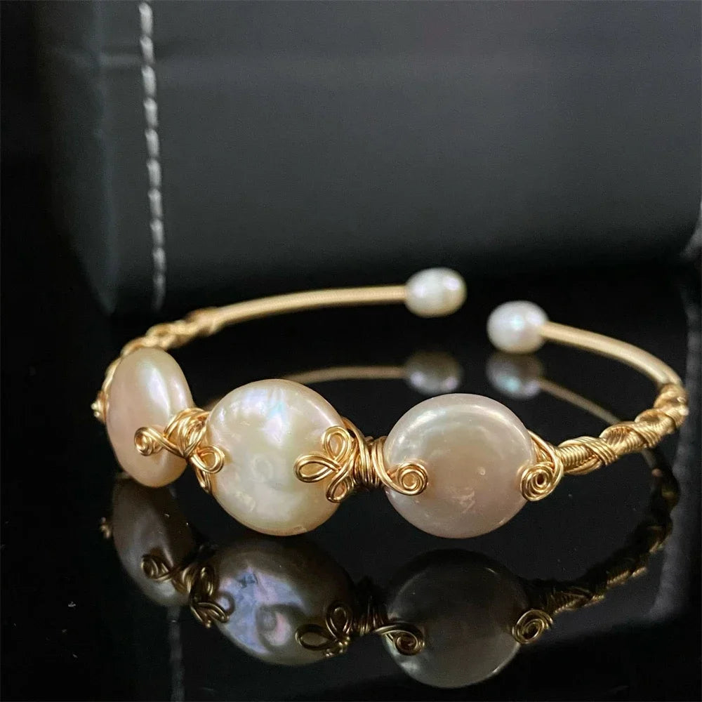 Bracelet Perle Ronde Plate