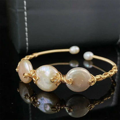 Bracelet Perle Ronde Plate