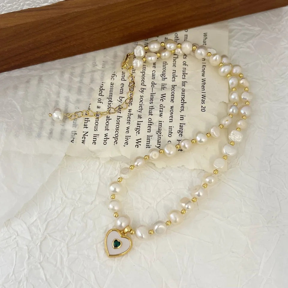Collier Perles Nacres