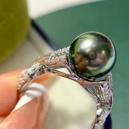 Bague Argent et Perle de Tahiti