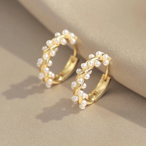 Boucle d'Oreille Créole Perle