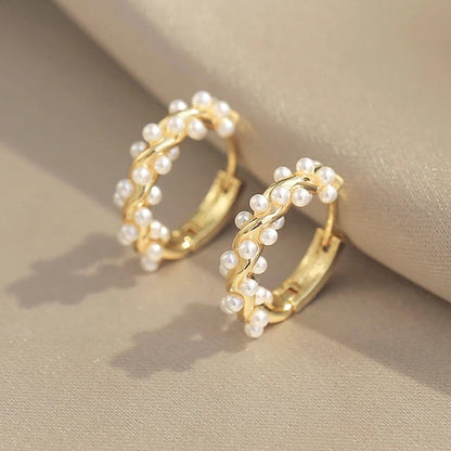 Boucle d'Oreille Créole Perle