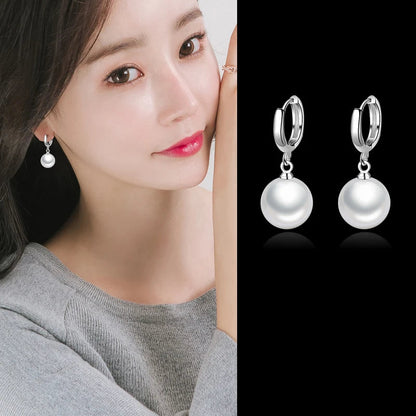 Boucle d'Oreille Perle de Culture Argent