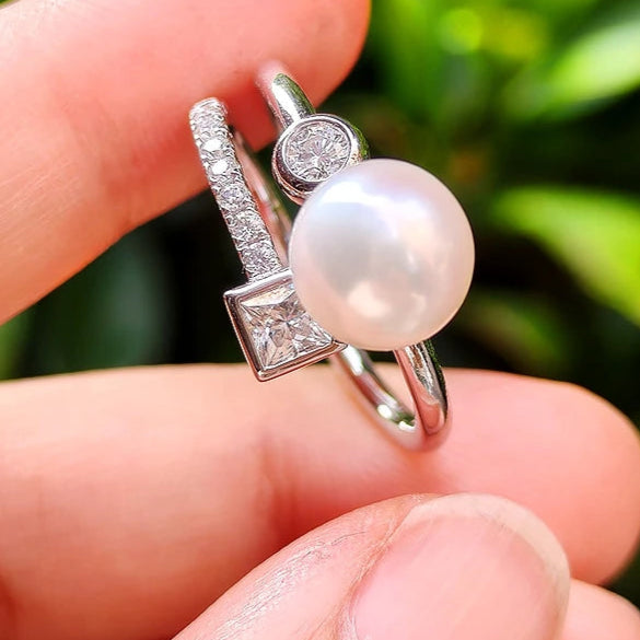 Bague Perle Diamant
