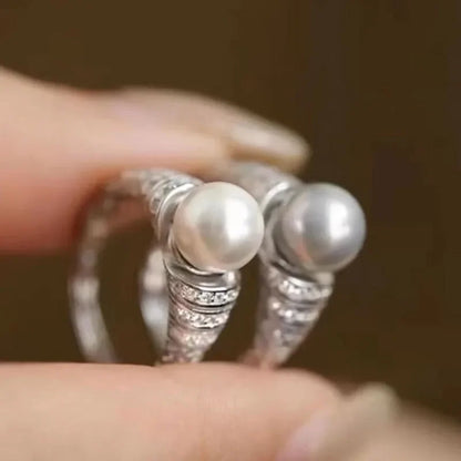 Bague Perle Grise