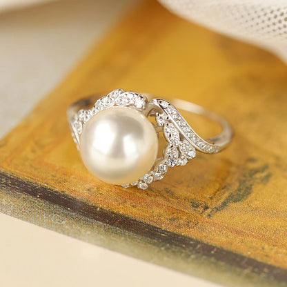 Bague Argent Perle Blanche