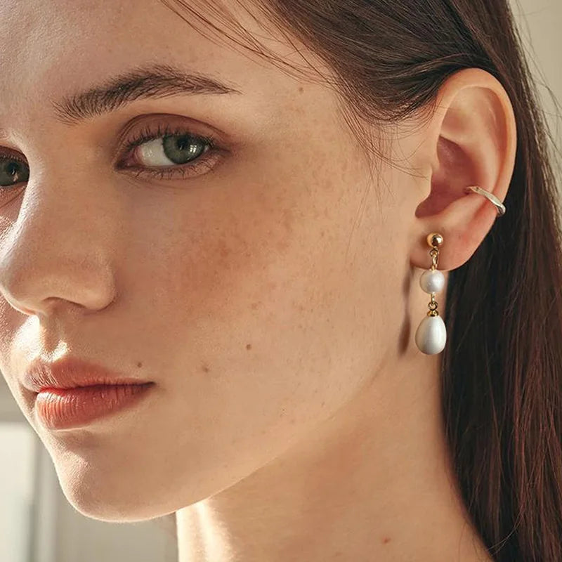 Boucle d'Oreille Clip Perle