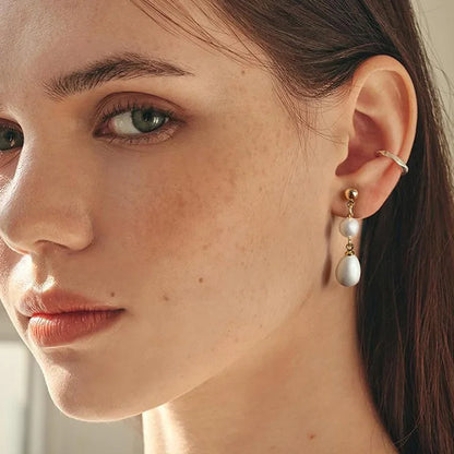 Boucle d'Oreille Clip Perle