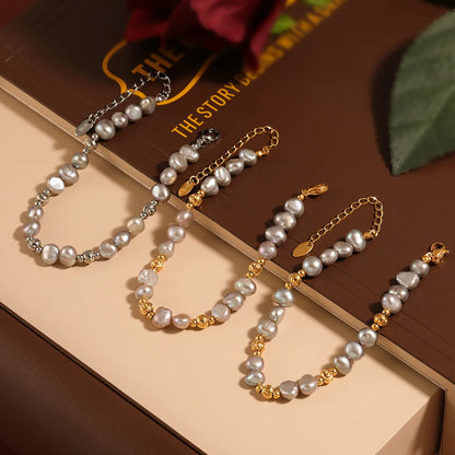 Bracelet Perle Grise
