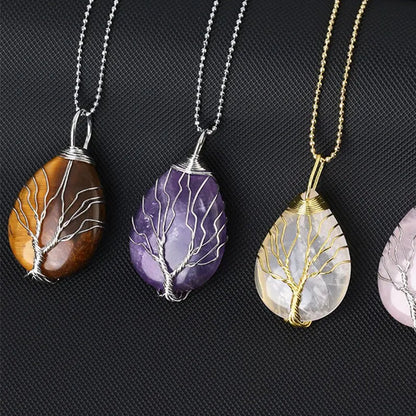 Grand Collier Perle avec Arbre