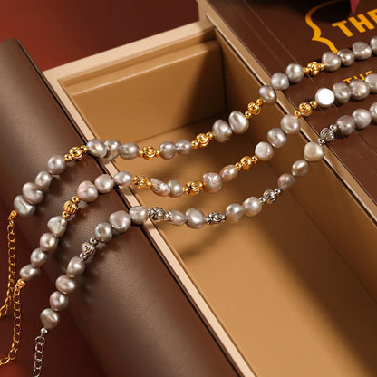 Bracelet Perle Grise