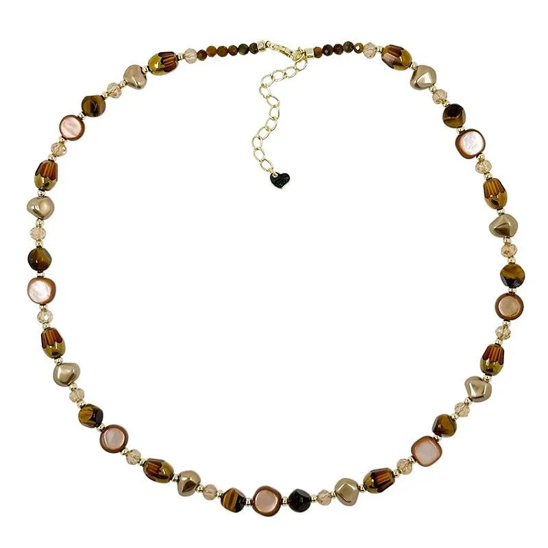 Collier Perle Marron