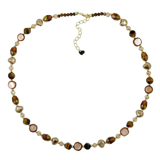 Collier Perle Marron