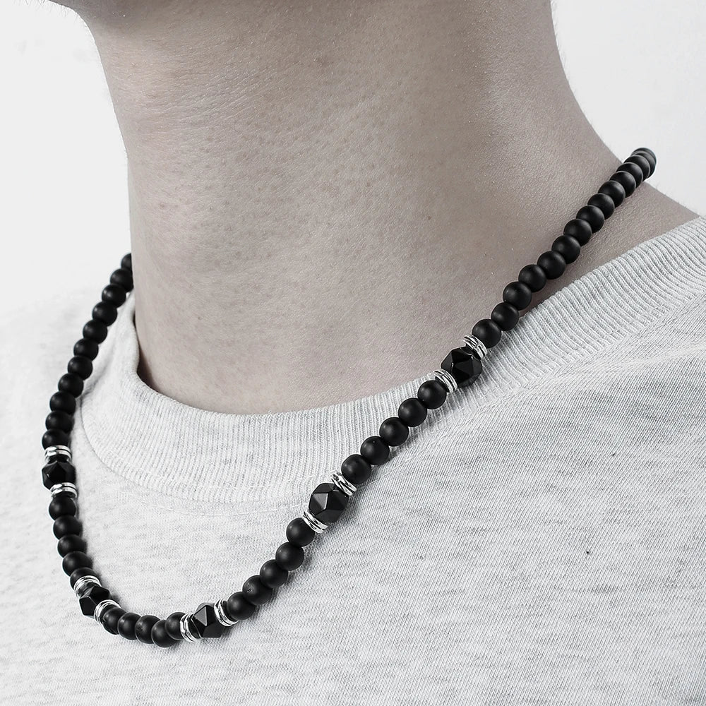Collier Perle Ras de Cou Homme