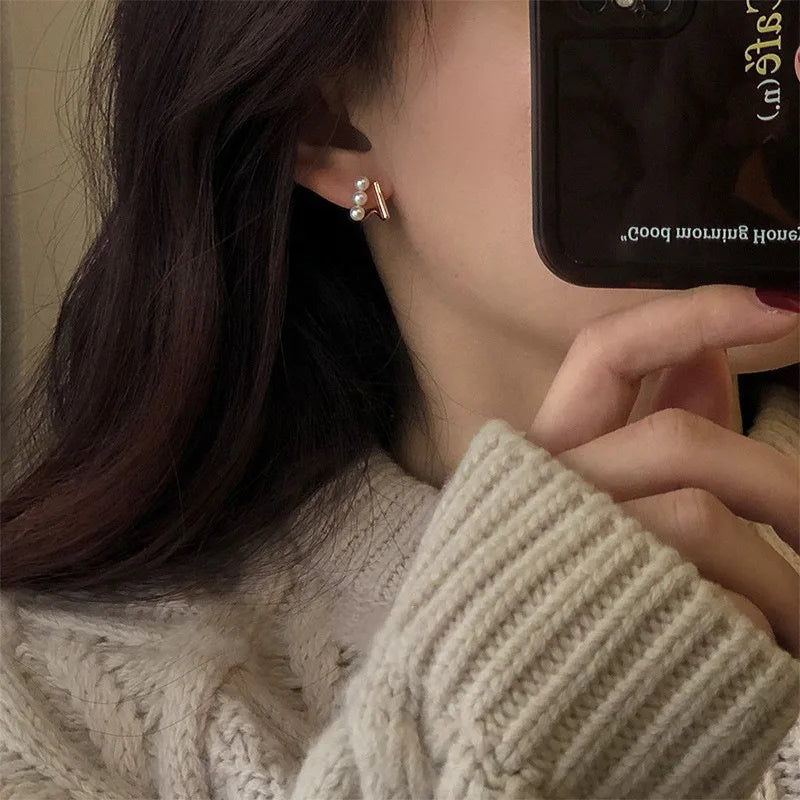 Boucle d'Oreille 3 Perles