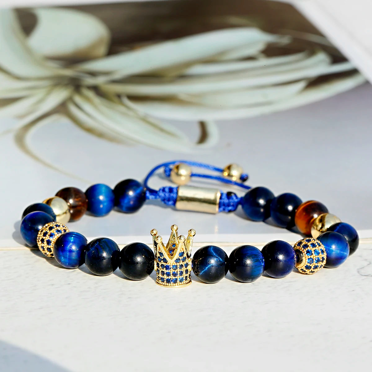 Bracelet Perle Homme Oeil de Tigre