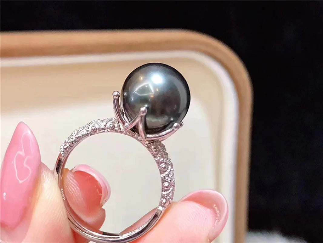 Bague Or Blanc et Perle de Tahiti